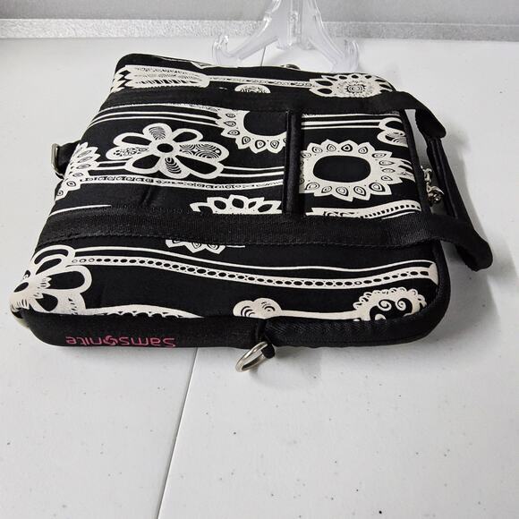 Samsonite Laptop Tablet Ebook reader‎ Bag Carry Neoprene Black With Daisy Print - Picture 6 of 12